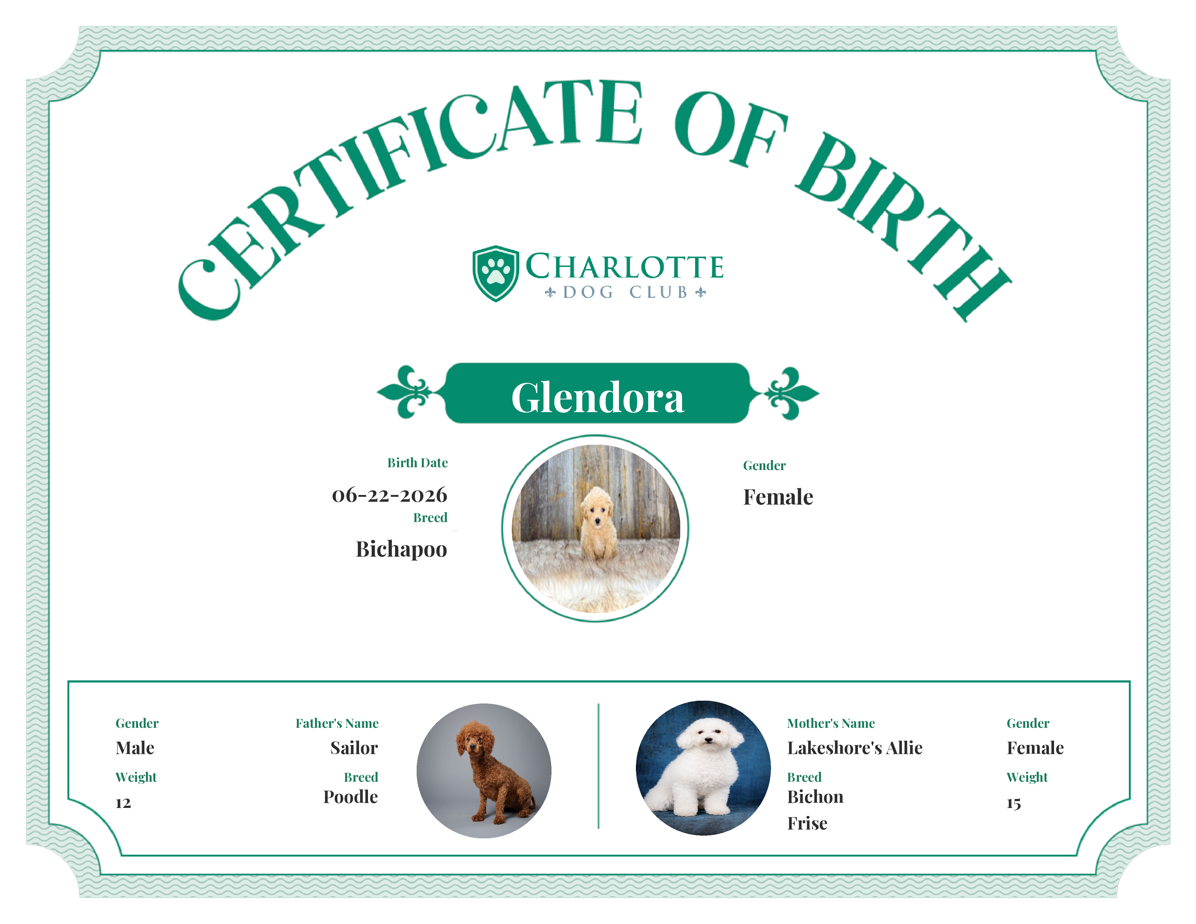 Glendora's Birth Certificate